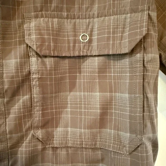 Patagonia Mens Brown Plaid Short Sleeve Snap Front Shirt 54070SS Size M - Picture 9 of 9